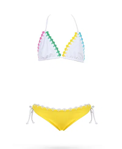 Nessi Byrd Crochet-trim Bikini In Multi