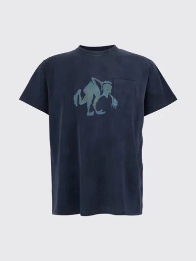 Erl T-shirt Men In Blue