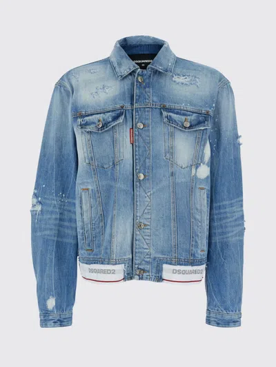 Dsquared2 Jacket Men In Blue