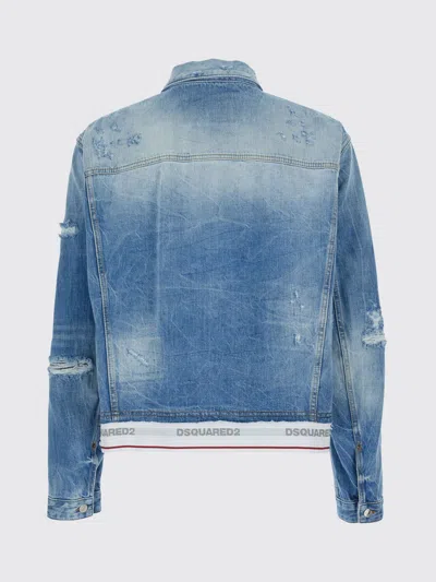 Dsquared2 Jacket Men In Blue