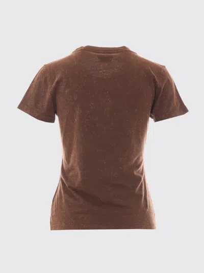 Ganni Future Jersey Baby Fit Banana In Brown