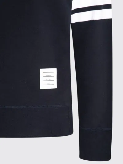 Thom Browne Classic Sweatshirt In Classic Loopback With Engineered 4 B In Blue