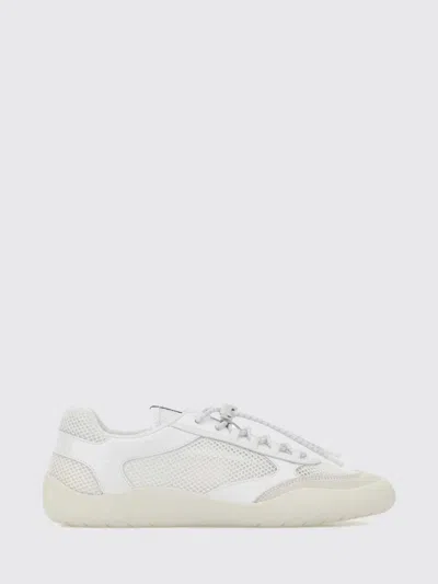 Prada White Laced Sneakers In White