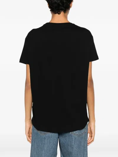 Blauer Logo-print Leopard-pattern T-shirt In Black