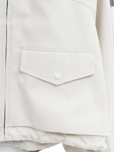 Loewe Layered Drawstring-hem Jacket In Neutral