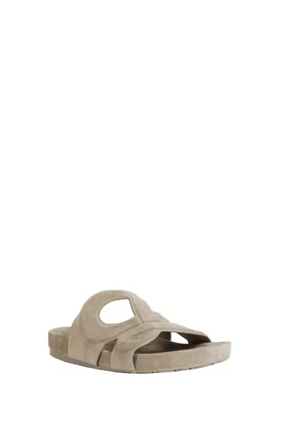 Loewe Ease Monogram Slides In Gray