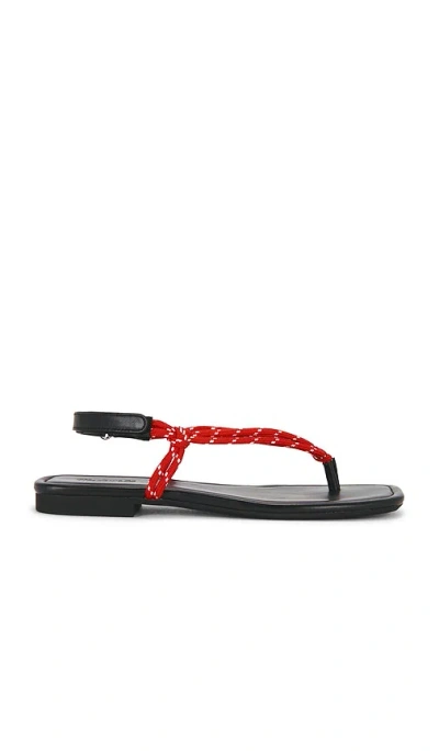 Madewell The Aliyah Paracord Thong Sandal In Red