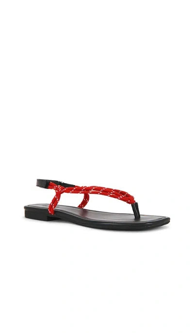 Madewell The Aliyah Paracord Thong Sandal In Red