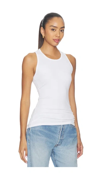 Commando Better Than Basic Rib Tank Thong Bodysuit White In White