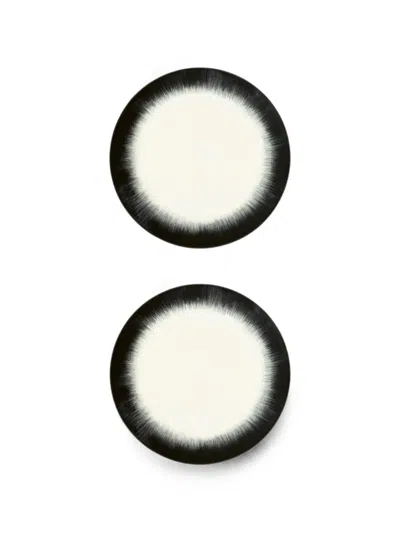 Serax Dé Gradient-effect Plates (set Of Two) In White