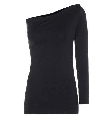 Shop Helmut Lang One-shoulder Top In Black
