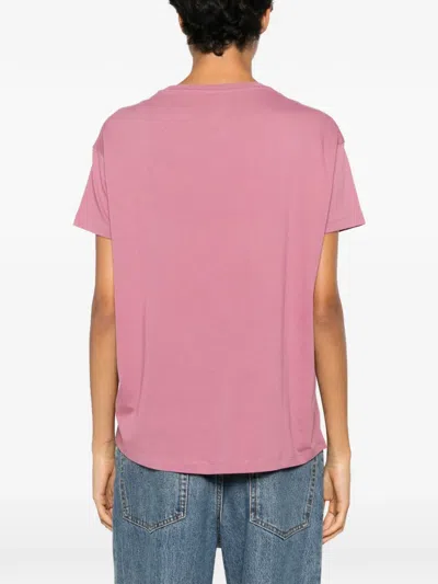 Blauer Logo-print Leopard-pattern T-shirt In Pink