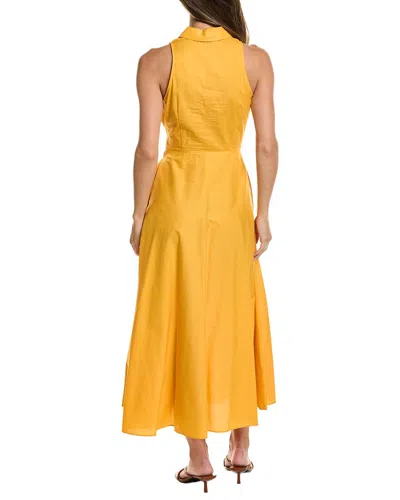 Toccin Chelsea Sleeveless Tie-front Midi Shirtdress In Yellow