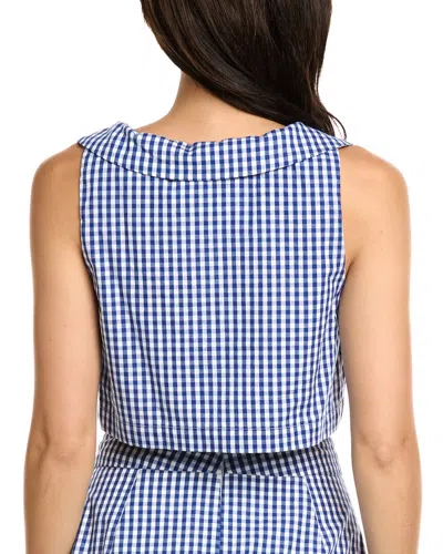 Luxe Always Check Top In Blue