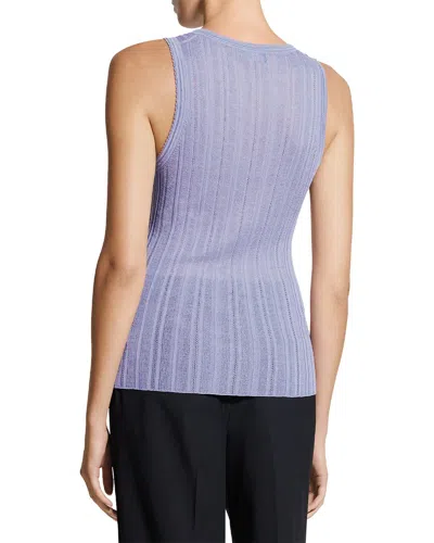 Theory Henley Tank Top In Wool-blend In Purple