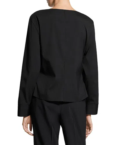 Theory Wool-blend Top In Black