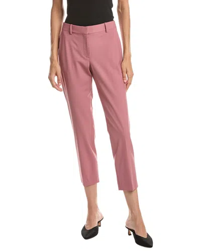 Theory Treeca 2 Wool-blend Pant In Pink