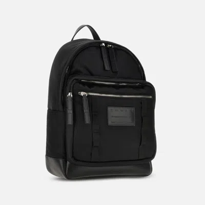 Hogan Logo Embossed Zip-around Backpack In Black
