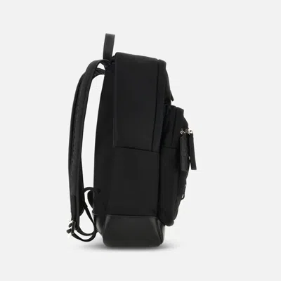 Hogan Logo Embossed Zip-around Backpack In Black