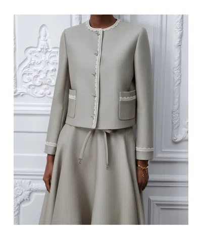 Dior Cropped Jacket In Gray