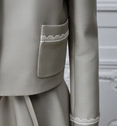 Dior Cropped Jacket In Gray