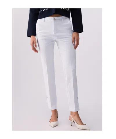 Liu •jo Button Trousers In White