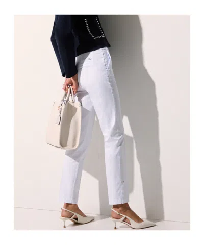 Liu •jo Button Trousers In White