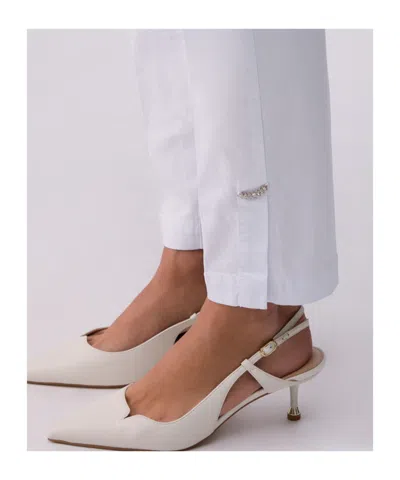 Liu •jo Button Trousers In White