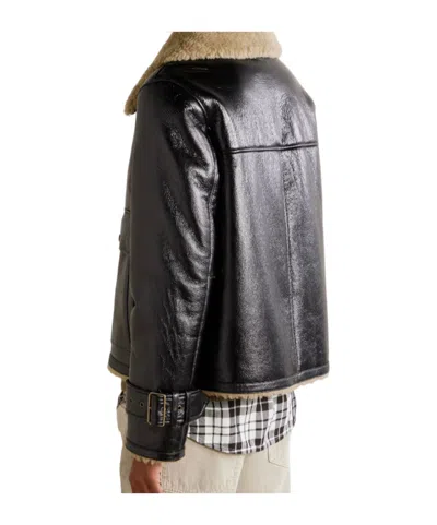 Veronica Beard Danika Genuine Shearling Jacket In Black