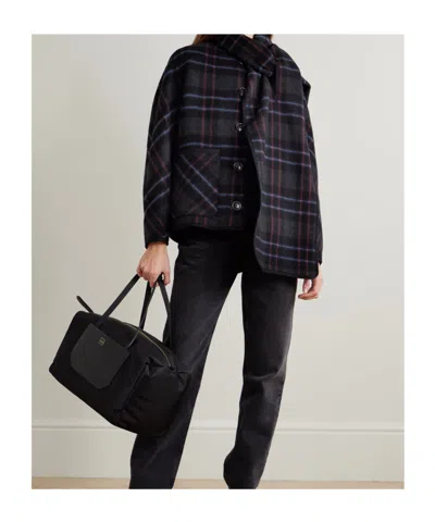 Veronica Beard Martine Plaid Wool Blend Dickey Scarf Coat In Multi