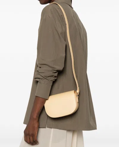 A.p.c. Demi-lune Shoulder Bag In Nude