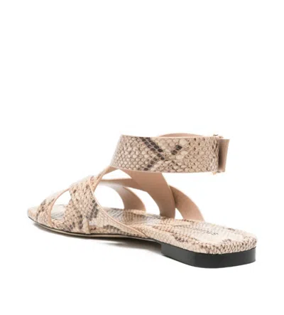 Stuart Weitzman Patterned Flat Sandals In Neutral