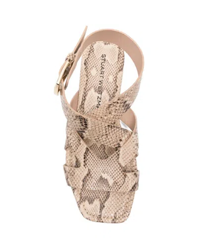 Stuart Weitzman Patterned Flat Sandals In Neutral