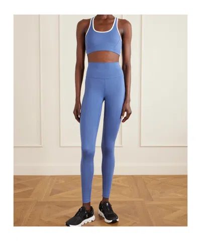 Varley Womens Bijou Blue Freesoft Selma Scoop-neck Sports Bra In Brown