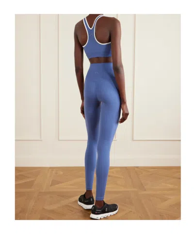 Varley Womens Bijou Blue Freesoft Selma Scoop-neck Sports Bra In Brown