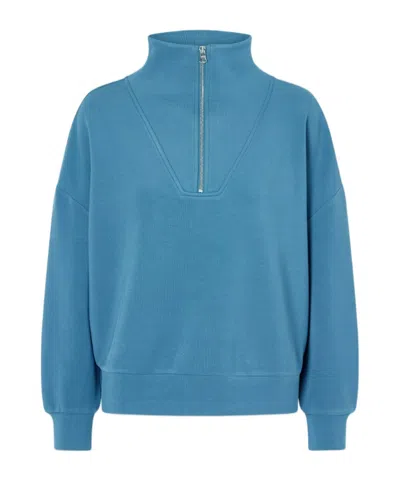 Varley Hawley Half-zip Sweatshirt In Blue