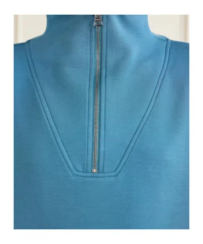 Varley Hawley Half-zip Sweatshirt In Blue