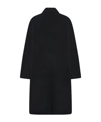 The Row Long-sleeved Coat In Black