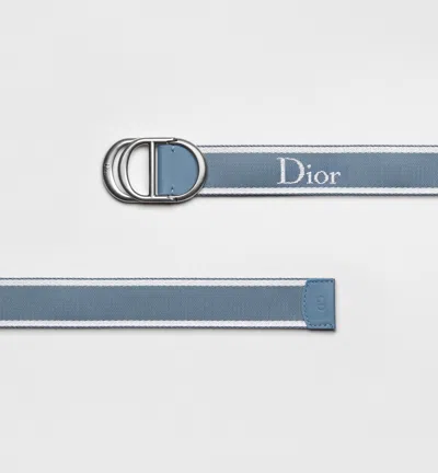Dior Cd Icon Belt In Blue