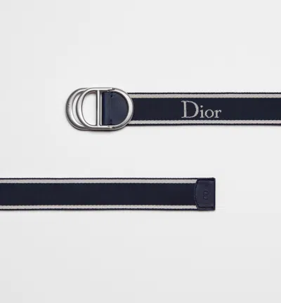 Dior Cd Icon Belt In Blue