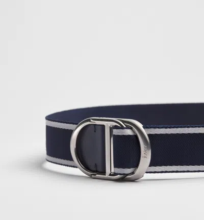 Dior Cd Icon Belt In Blue