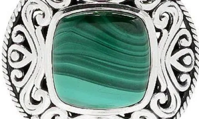 Samuel B. Silver Malachite Necklace In Metallic