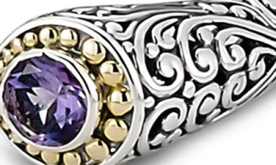 Samuel B. Tipped Two-tone Bangle In Silver