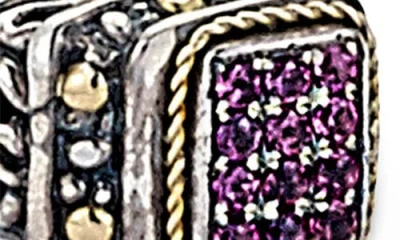 Samuel B. Woven Pavé Tipped Bangle In Silver