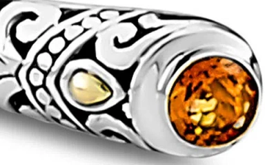 Samuel B. Bali Design Tipped Bangle In Silver
