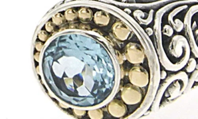 Samuel B. Tipped Two-tone Bangle In Silver