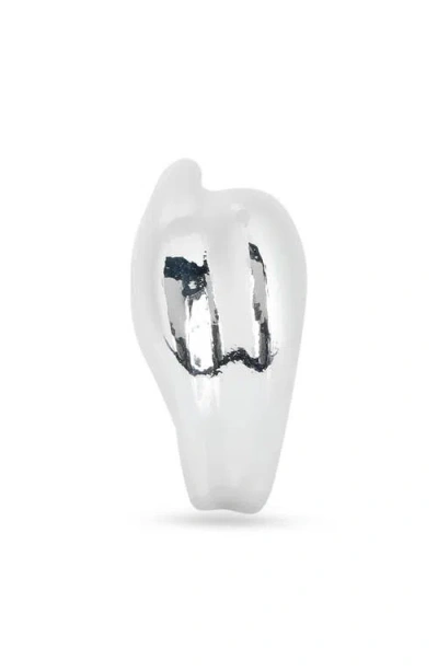 Leith Ridged Ring In Metallic