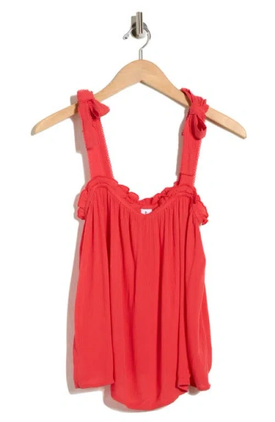Abound Shoulder Tie Boho Cami In Red