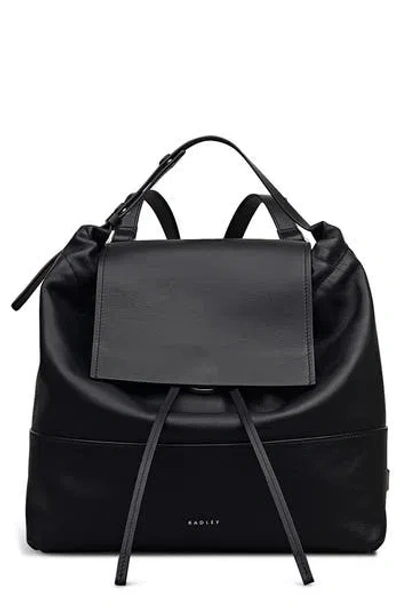 Radley London The Portobello Medium Drawstring Leather Backpack In Black