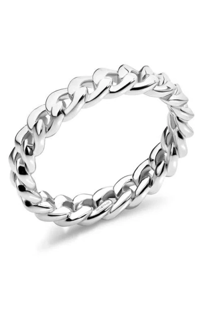 Devata Curb Chain Eternity Ring In Metallic